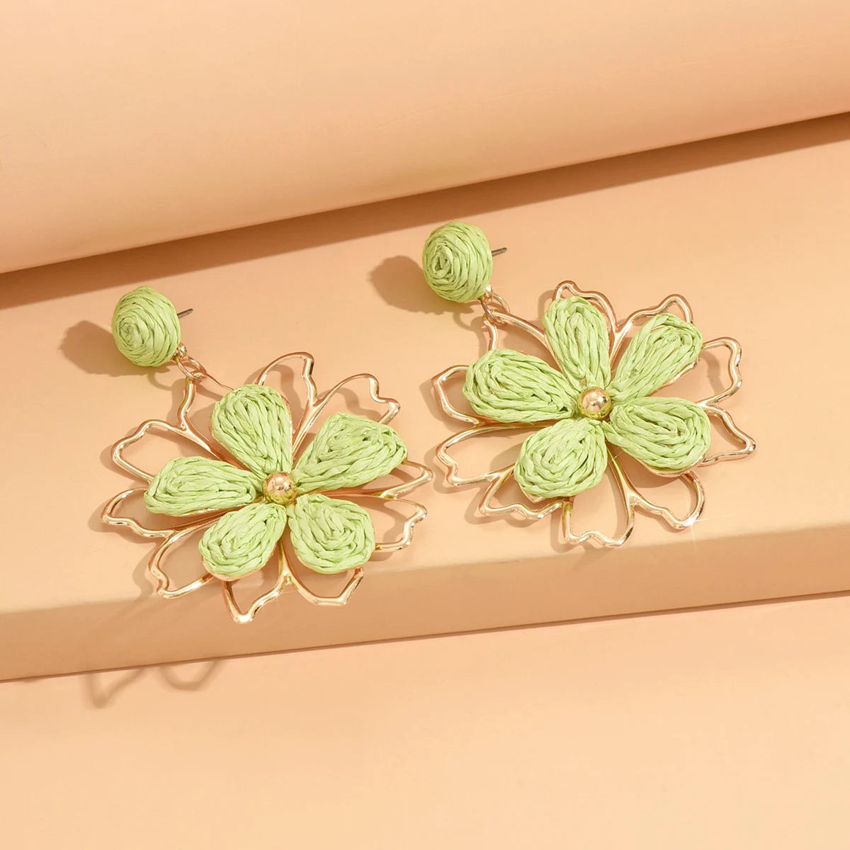 Bohemian Flower Drop Earrings | Handmade Summer Jewelry for Women lifestyle view
