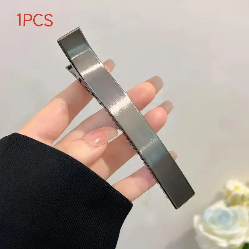 1/5Pcs Bangs Duckbill Clip Korean Women Elegant Hair Clips Barrettes For Girls Metal Hair Claws Hairpin Ponytail Accessories