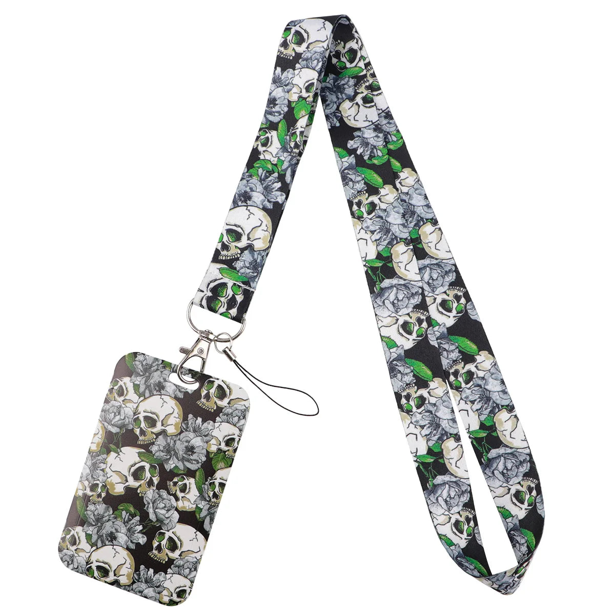 Human Skeleton Lanyard Card Holder Neck Strap for key ID Card Phone Straps Badge Ho additional angle