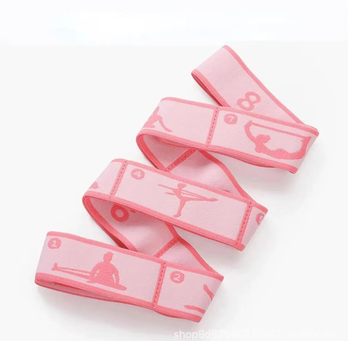 Yoga Stretching Belt | Elastic Resistance Band with Loop Design for Pilates detail view