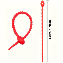 Silicone Reusable Cable Organizer Storage Bag Tie, Wire Management Zipper Tie, Multi-Functional Bag Clip, Organizer Clip Cable