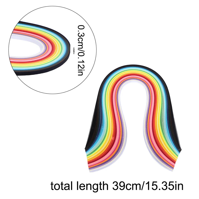260pcs Rainbow Paper Quilling Strips Set | Paper Craft DIY Kit for Handmade Gifts lifestyle view