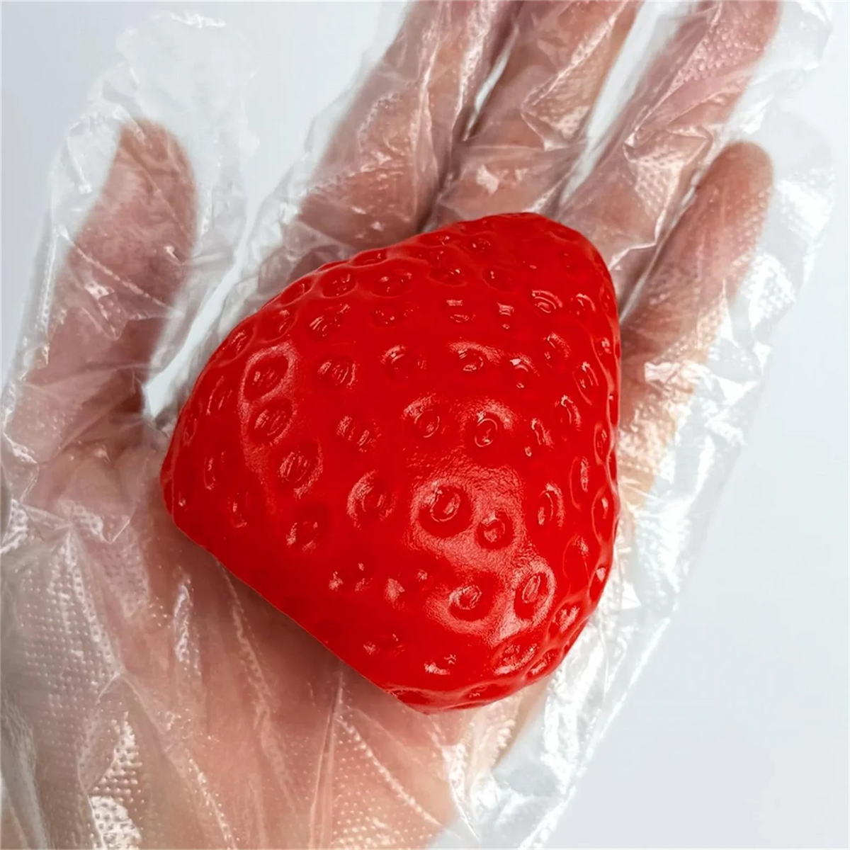 Strawberry Squishy Stress Toys Set | 3PCS Soft TPR Squeeze Fidget detail view