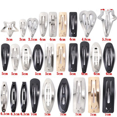 10/20/30pcs/set Women Silver Gold Black Waterdrop Shape Basic Alloy Hair Clips BB Hai alternate view