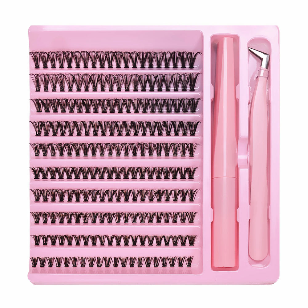 DIY Lash Extension Kit 200pcs Lash Clusters With Bond Lashes Kit Cluster Lashes D C additional angle