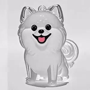 Creative Dog Hair Storage Keychain Transparent Dog\Cat Shape Memorial Pendant Handmad alternate view