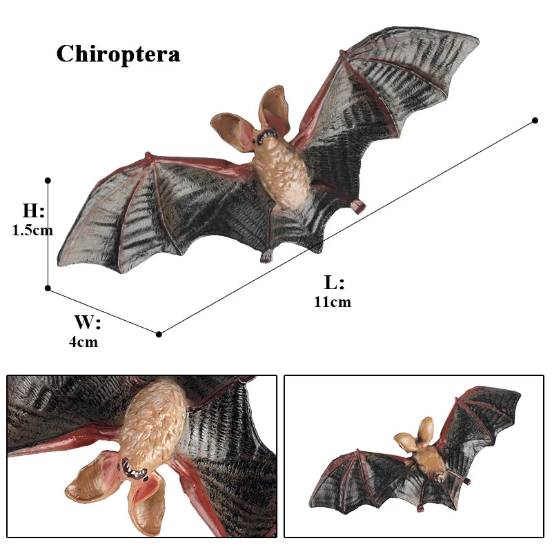 Oenux Insect Animals Model Spider Web Scorpion Bat Action Figures Figurine Miniature Cute Educational Kid Toy Halloween Gift