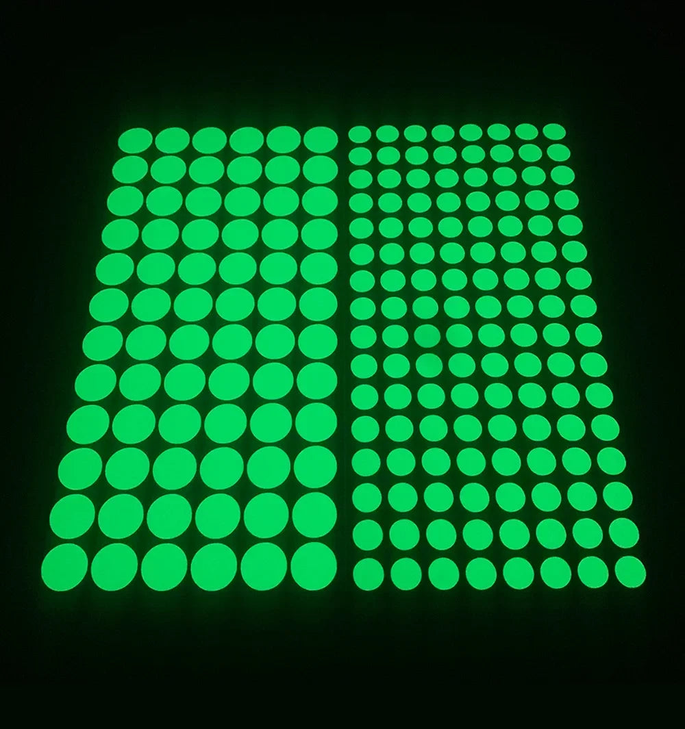 Glow in the Dark Wall Stickers | Luminous Dots Decals for Kids Room lifestyle view