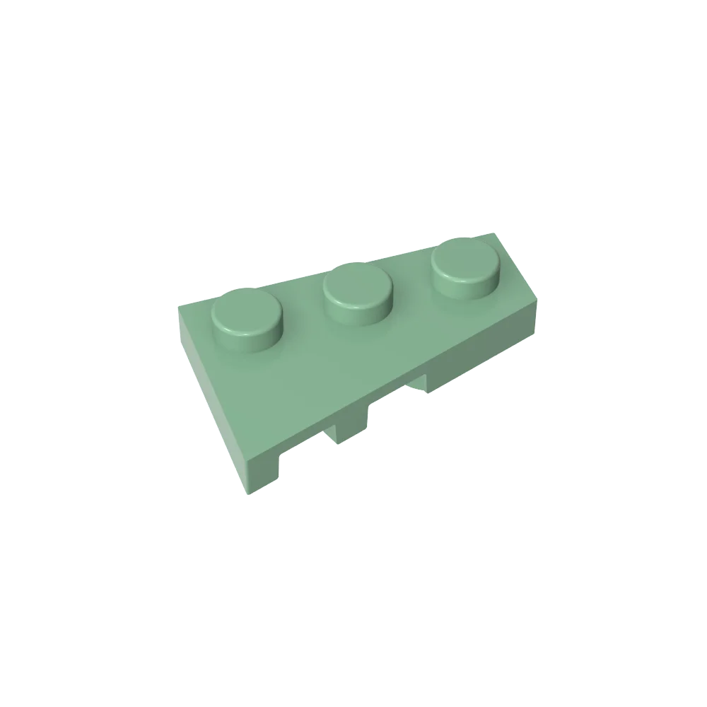 Gobricks GDS-547 Wedge Plate 3 x 2 Right | Compatible Building Block for DIY Creations close-up view