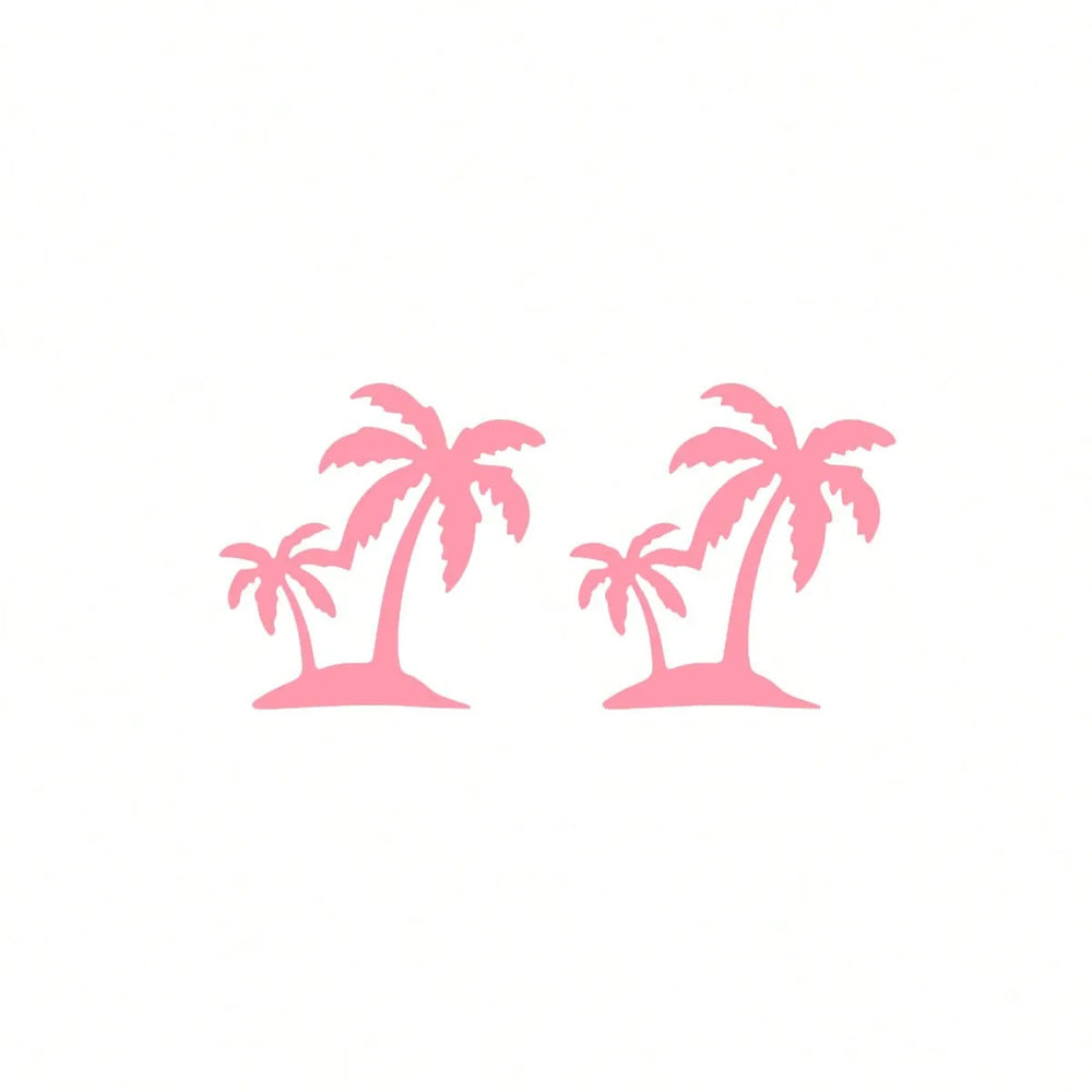 palm tree Decal Waterproof Sticker Car Rearview Mirror Windshield Side Window Sun Viso close-up view