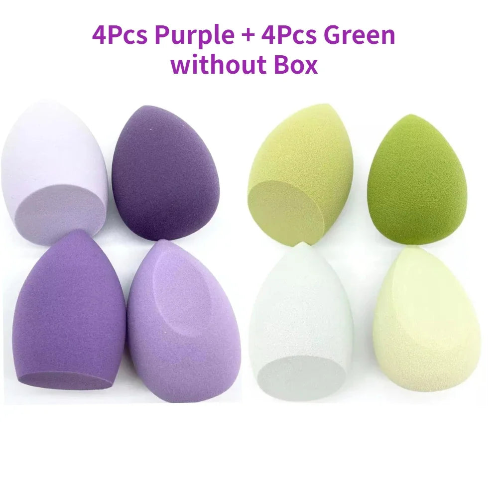4/8pcs Makeup Sponge Blender Set | Soft Latex Foundation Blending Sponges additional angle