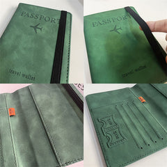 RFID Vintage PU Leather Passport Holder – Multi-Function Travel Wallet - Onlytenbucks.com