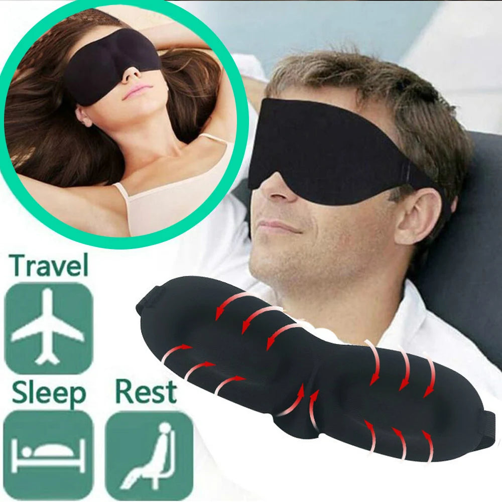 3D Contoured Sleep Eye Mask | Light Blocking Blindfold for Deep Sleep alternate view