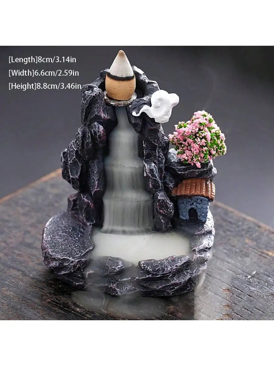 Resin Incense Burner with Smoke Reflux | Creative Home Aromatherapy Decor detail view