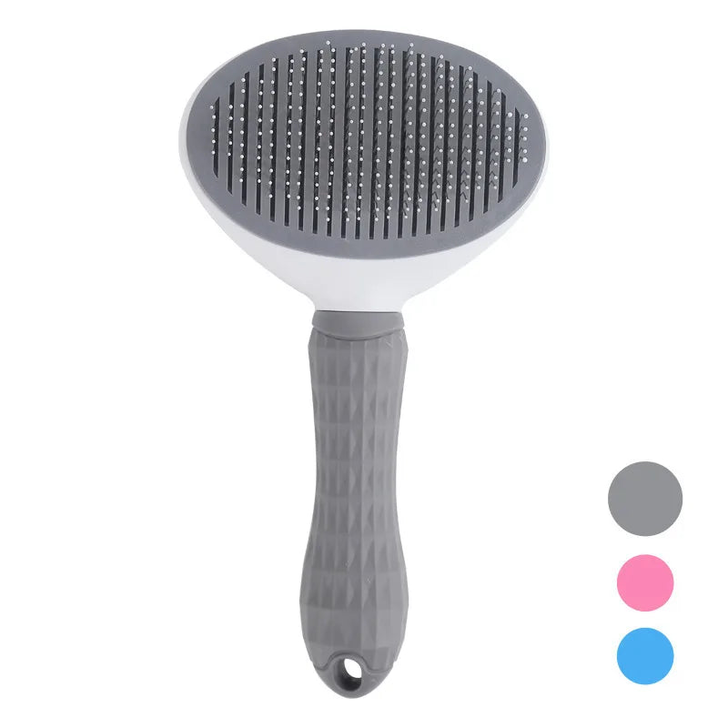 Pet Deshedding Comb | Self Cleaning Needle Brush for Dogs and Cats detail view