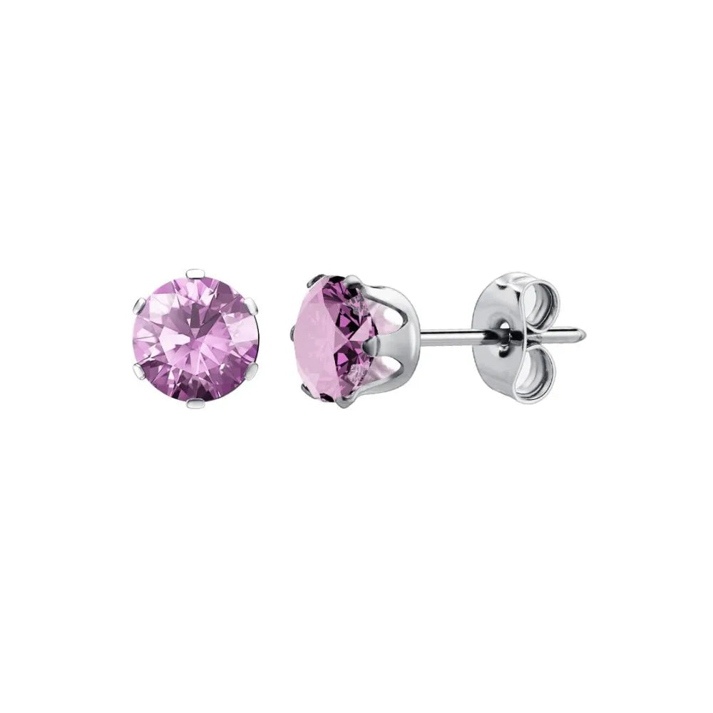 Surgical Steel Earrings Women's Earrings Hypoallergenic Earrings Set Men's Earrings 12 Colors CubicZirconia Studs Earrings