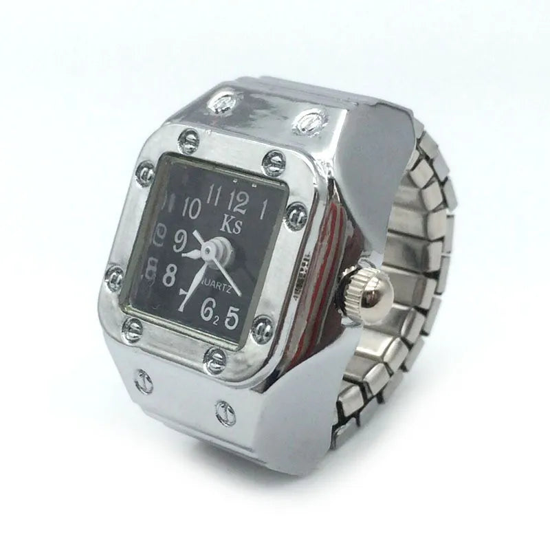Retro Roman Vintage Punk Finger Watch Ring