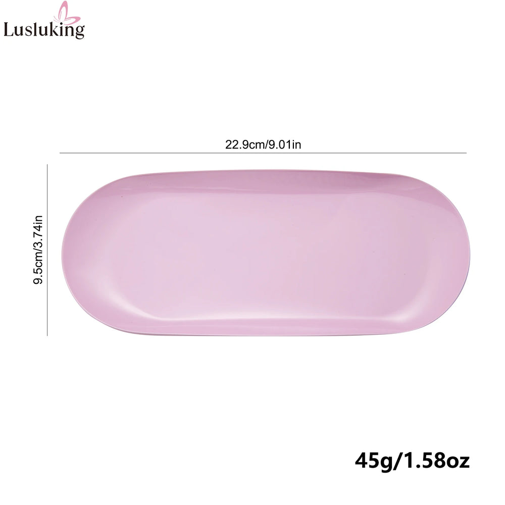 Premium Tinplate Nail Art Tray Multi Shape Nail Tool Organizer Storage Tray for Manicu close-up view
