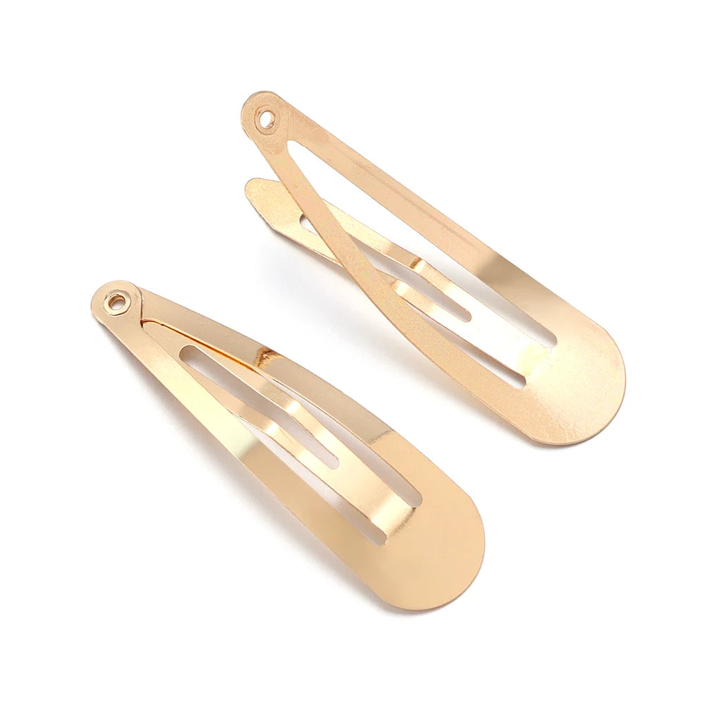 10/50pcs Water Drop Shaped Hairpin Simple Metal Snap BB Hair Clips Barrettes for DIY Handmade Headwear Hair Tools Accessories