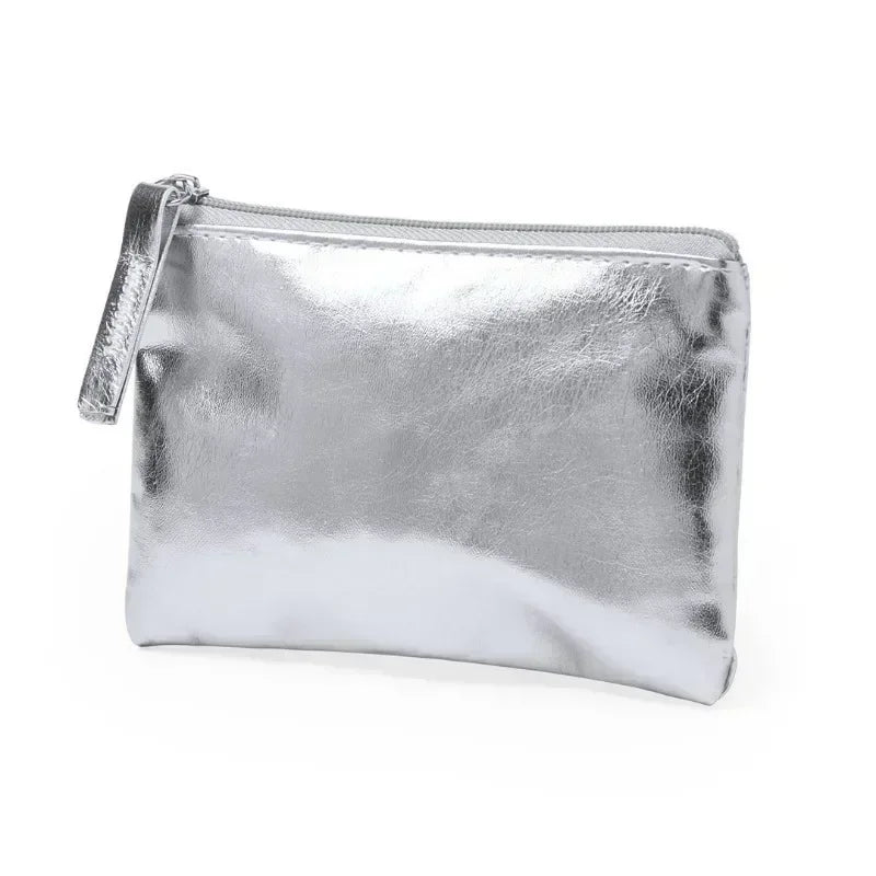 Silver Gold Credit Card Holder Bag | Waterproof PU Leather Coin Purse Wallet alternate view