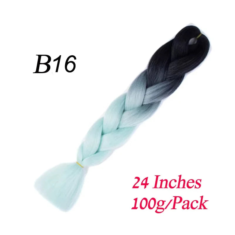 Lihui Pre Stretched Jumbo Braid Hair Extensions 24 inch | Kanekalon Synthetic Hair for African Braids