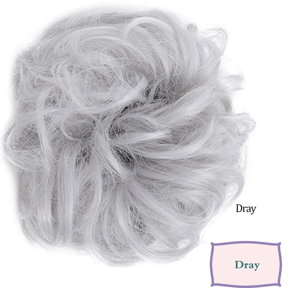 Synthetic Messy Hair Bun Chignon Scrunchies Fake Hair Band Braid Elastic Hairpiece Ta alternate view