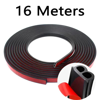 Car Door Seal Strips Sticker Weatherstrip Rubber B Shape Door Seals Sound Insulation Auto Door Sealant Automobiles Accessories