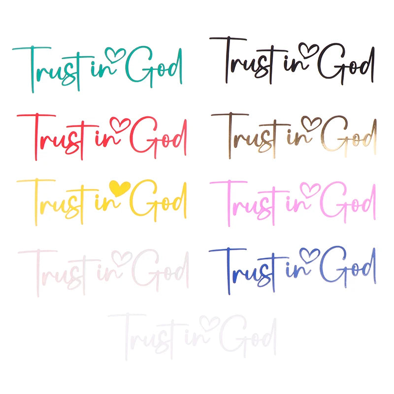 Trust In God Car Mirror Decal