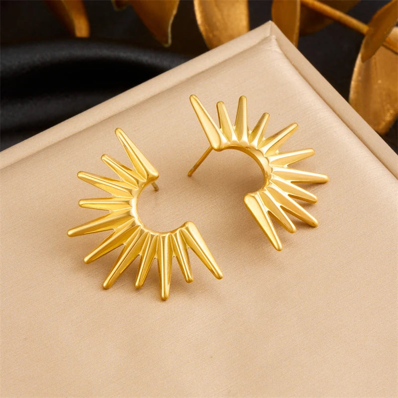 316L Stainless Steel Pearl Round Stud Earrings for Women alternate view