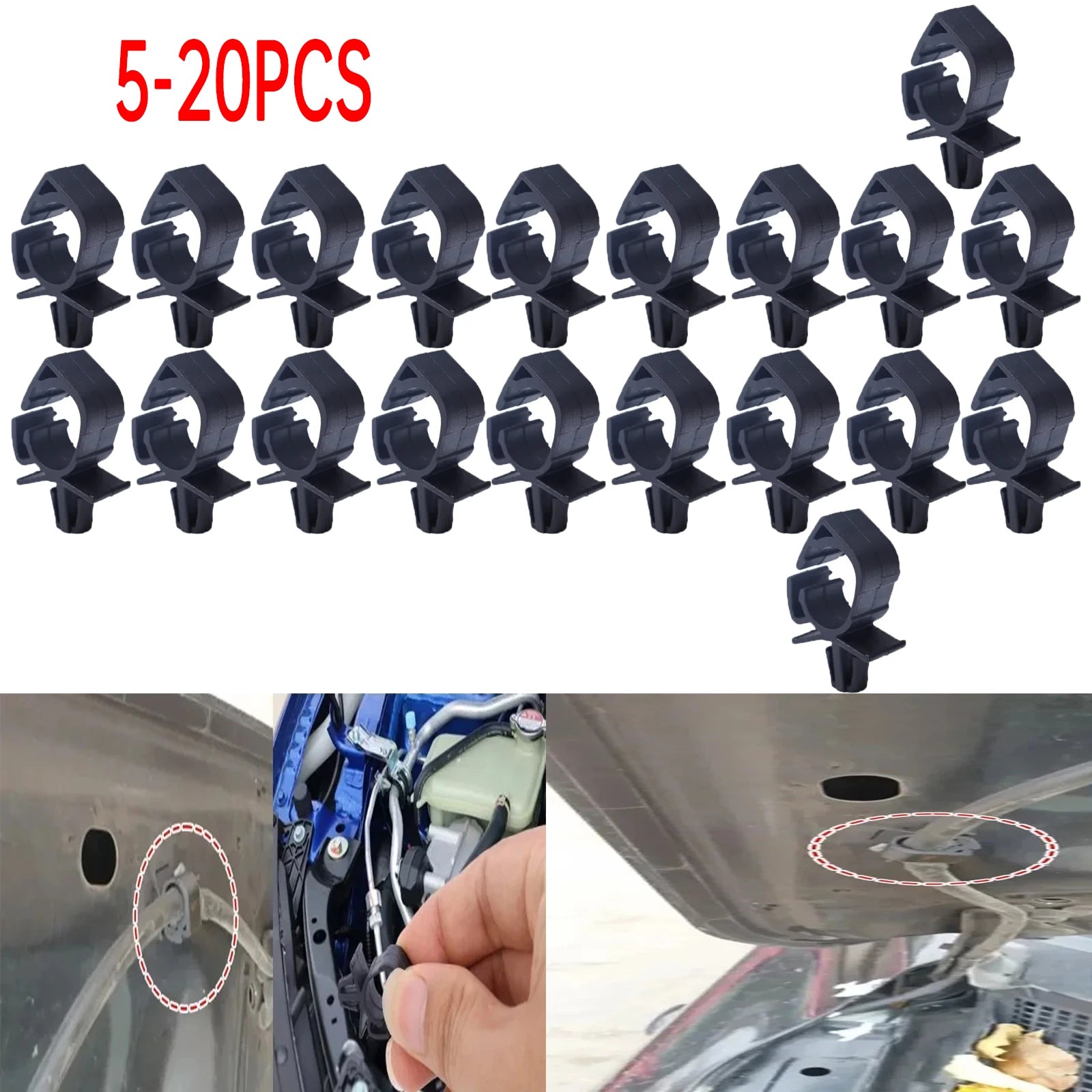 5-20PCS Car Wiring Harness Fastener Multifunction Cable Fixed Buckle Cable Ties Manager Route Cable