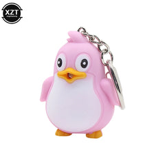 Adorable Penguin Keychain with LED Light and Sound | Fun Cartoon Car Pendant alternate view