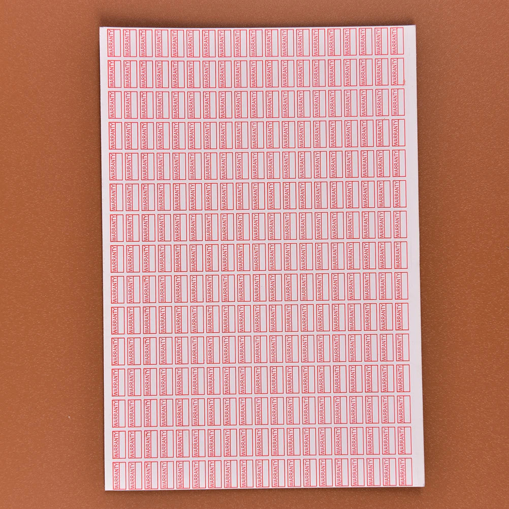 1000pcs/pack Warranty Void If Removed Sticker Security Seal Red Color Rectangle Shape Fragile Label