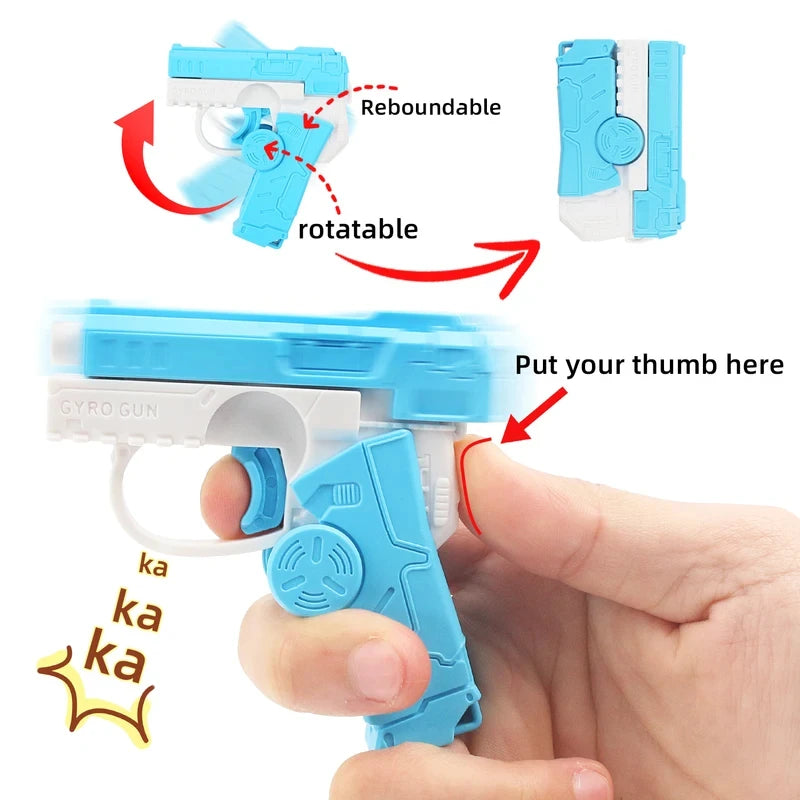 Mini Fidget Toy Spinner Pistol | Kids Decompression Sensory Play alternate view