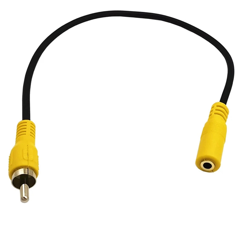 1pcs 3.5mm Mini Mono Male to RCA Female Video Cable for Car DVD TV/HDTV VCR CD player lifestyle view
