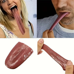 Halloween Fake Tongue Realistic Prop | Stretchable Horror Party Accessory