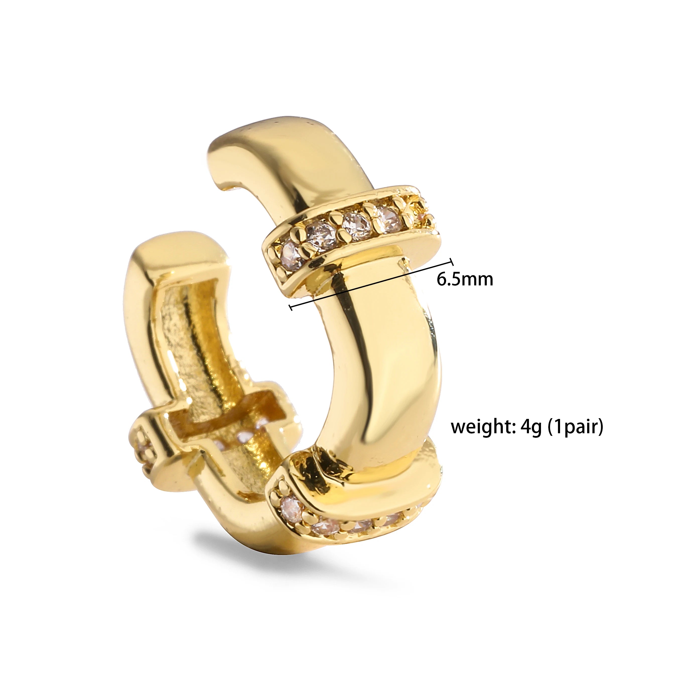 HECHENG,Fashion Ear Cuffs Without Piercing Ear Clip Earrings Non-Piercing Fake Cart additional angle