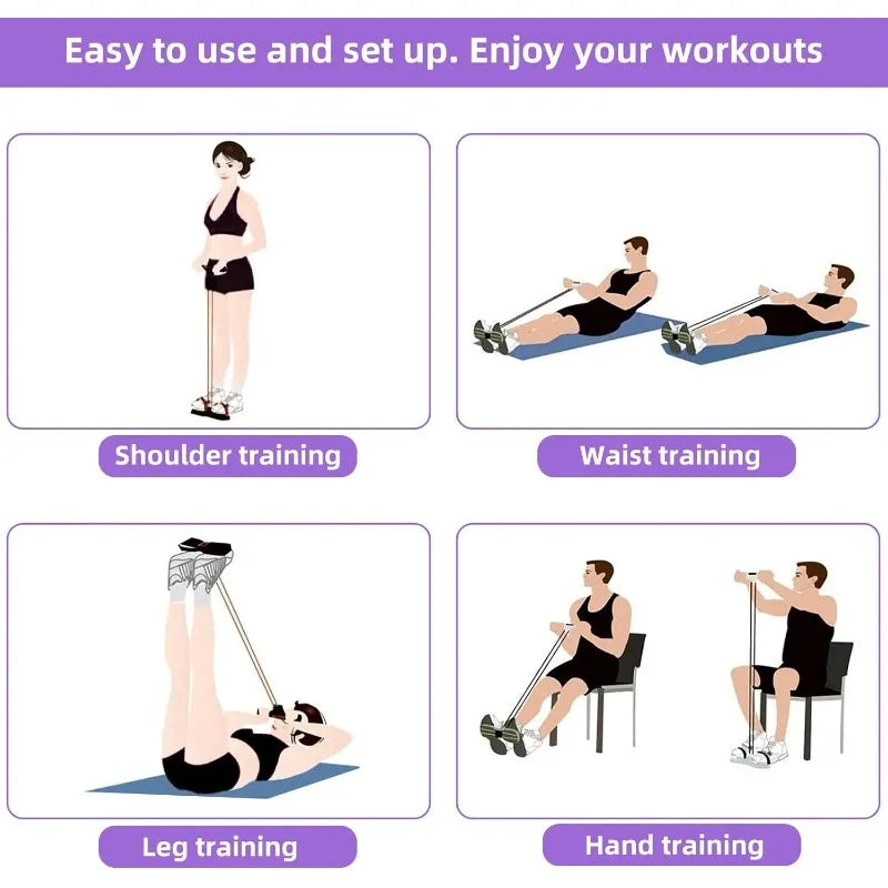 4/6-Tube Tensioner Multi-Functional Household Fitness Yoga Abdominal Strengthening El lifestyle view