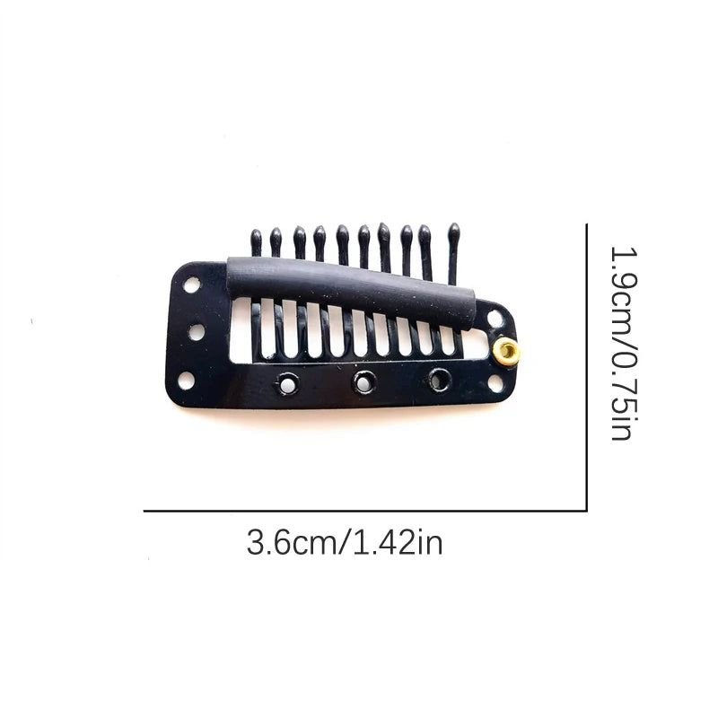 1/5 Pcs With Safety Pin 10-Teeth Strong Chunni Grip Hair Clip Comb Setting Grip Cli additional angle