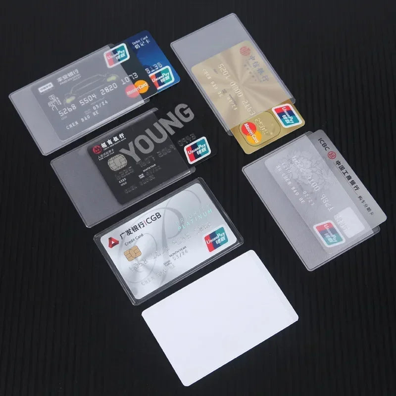 Transparent PVC ID Card Holder | Waterproof Credit Card Protector Pouch additional angle