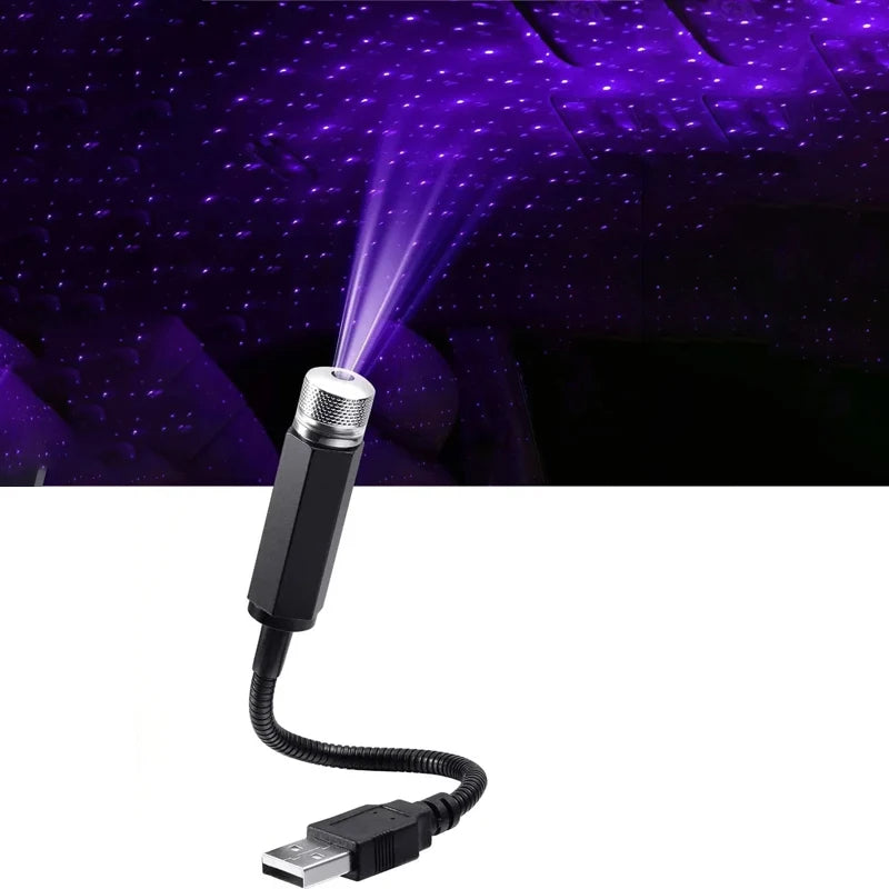 Mini LED Car Roof Star Night Light Projector | USB Galaxy Atmosphere Lamp detail view
