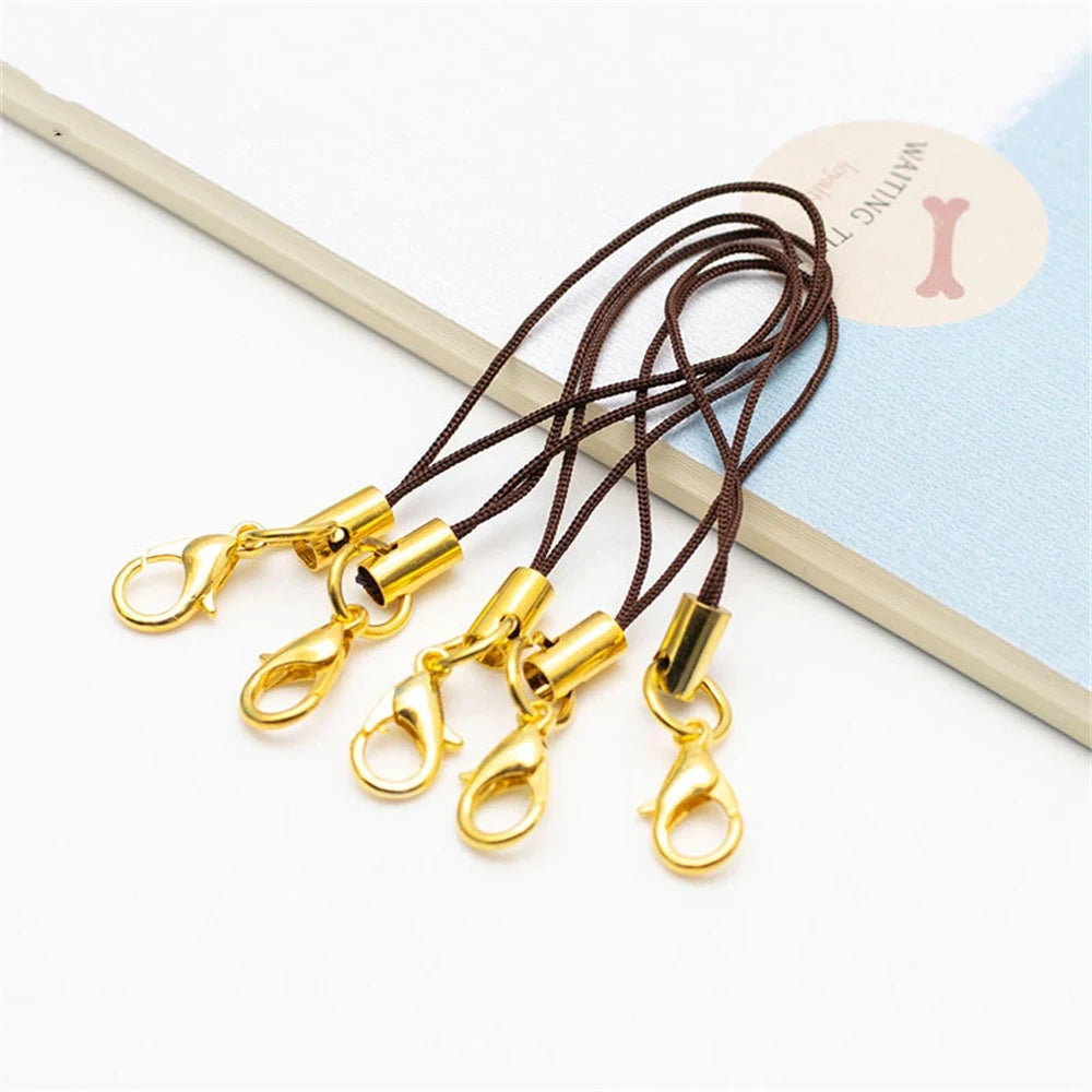 50pcs Cell Phone Lanyard Strap String Mobile Hook With Lobster Clasp Ring Keychain additional angle