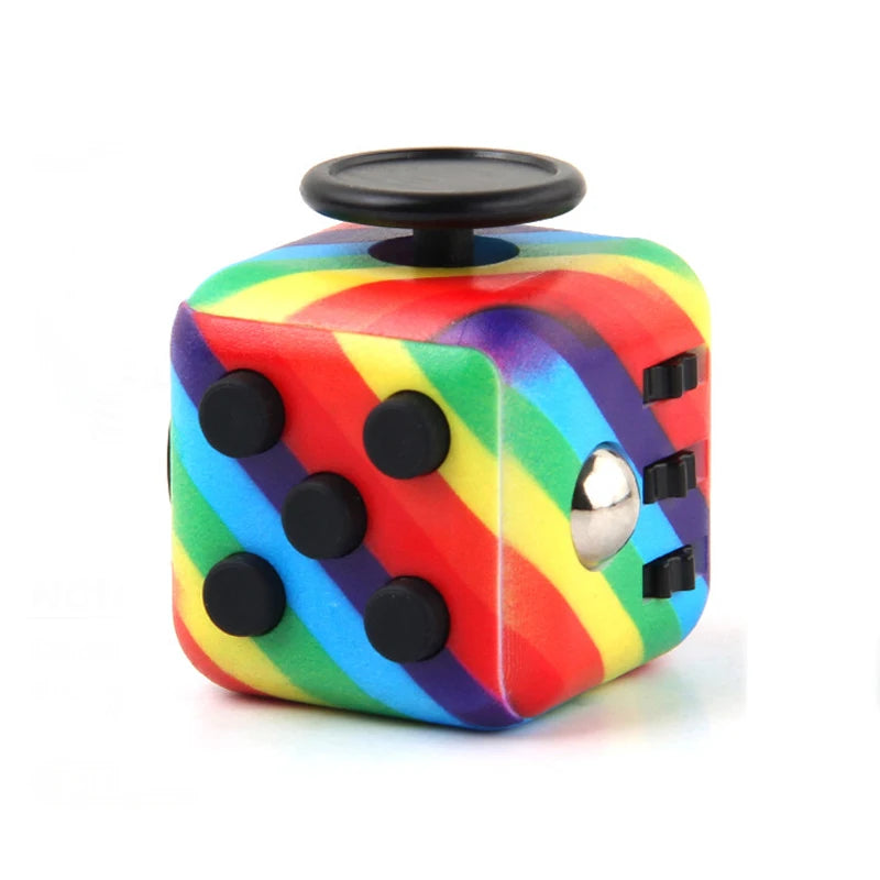 6/12 Sides Rainbow Fidget Cube | Decompression Sensory Toy for Anxiety and ADHD lifestyle view