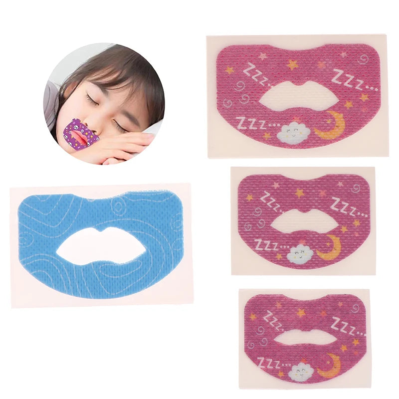 30 Pieces Breathing Correction Patch | Cartoon Anti-Snoring Stickers for Kids and Adul close-up view