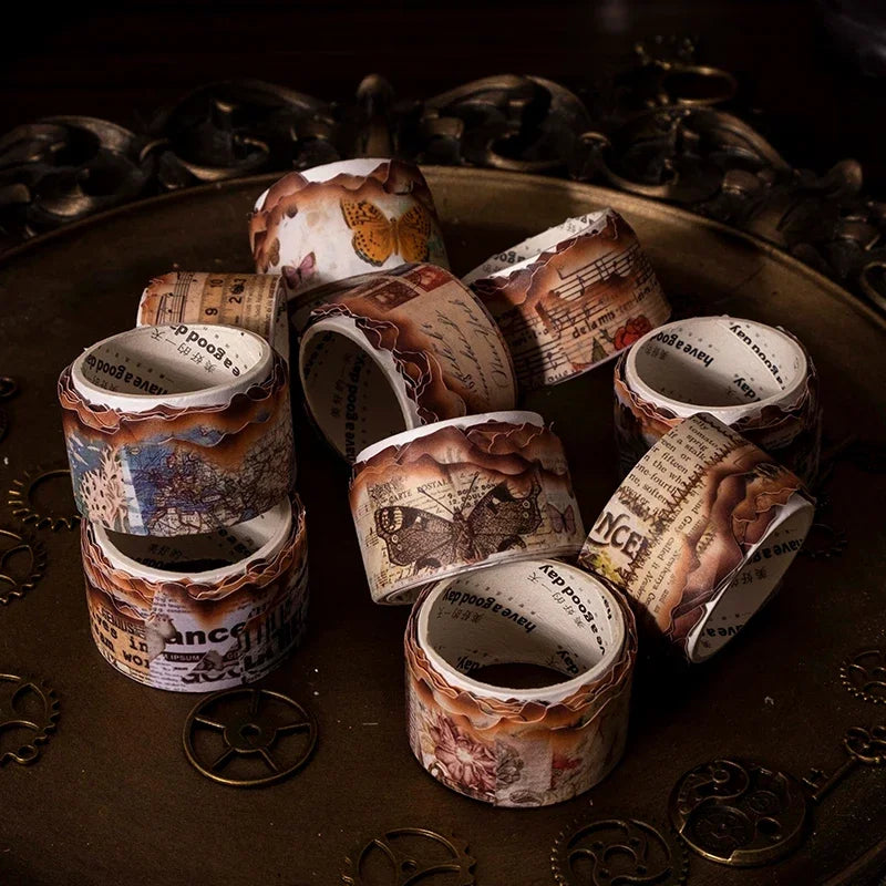 Vintage Washi Tape Set | Junk Journal Masking Tape for Scrapbooking and DIY Decor lifestyle view