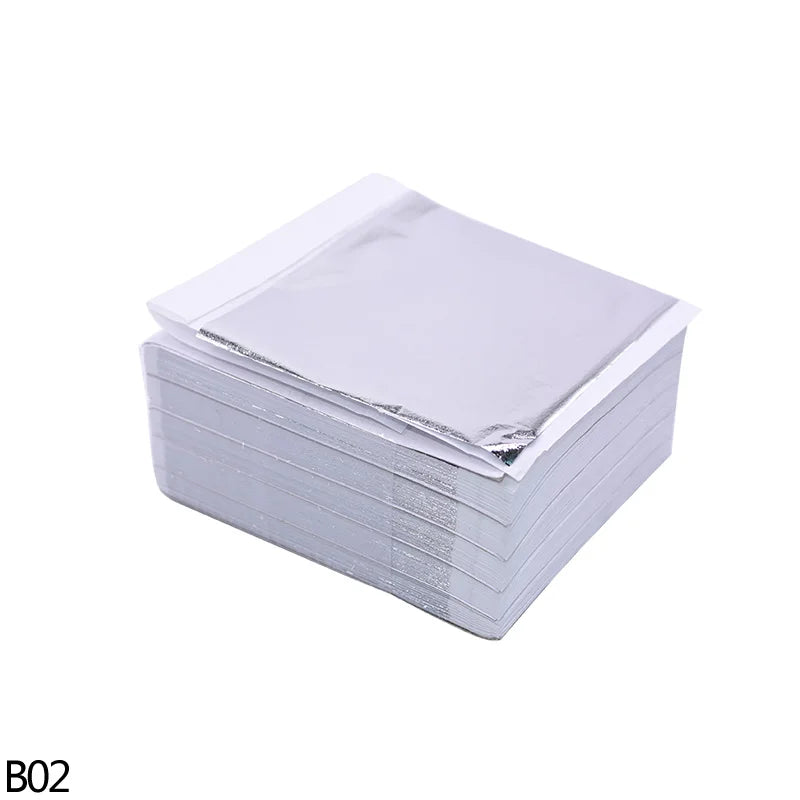100Pcs Imitation Gold Silver Copper Foil Sheets | Gilding Leaf Flakes for DIY Nail Art W detail view