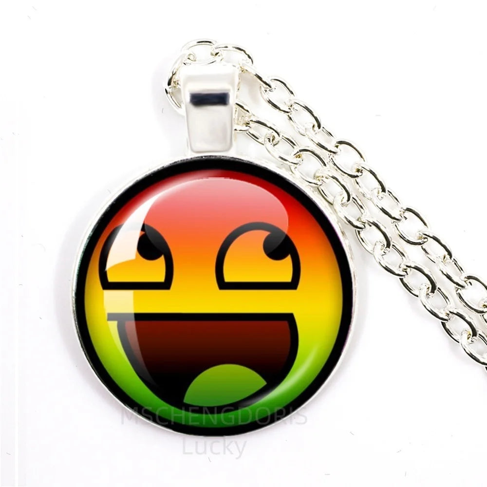 Funny Meme Cartoon Pendant Necklace | Unisex Fashion Jewelry Gift lifestyle view