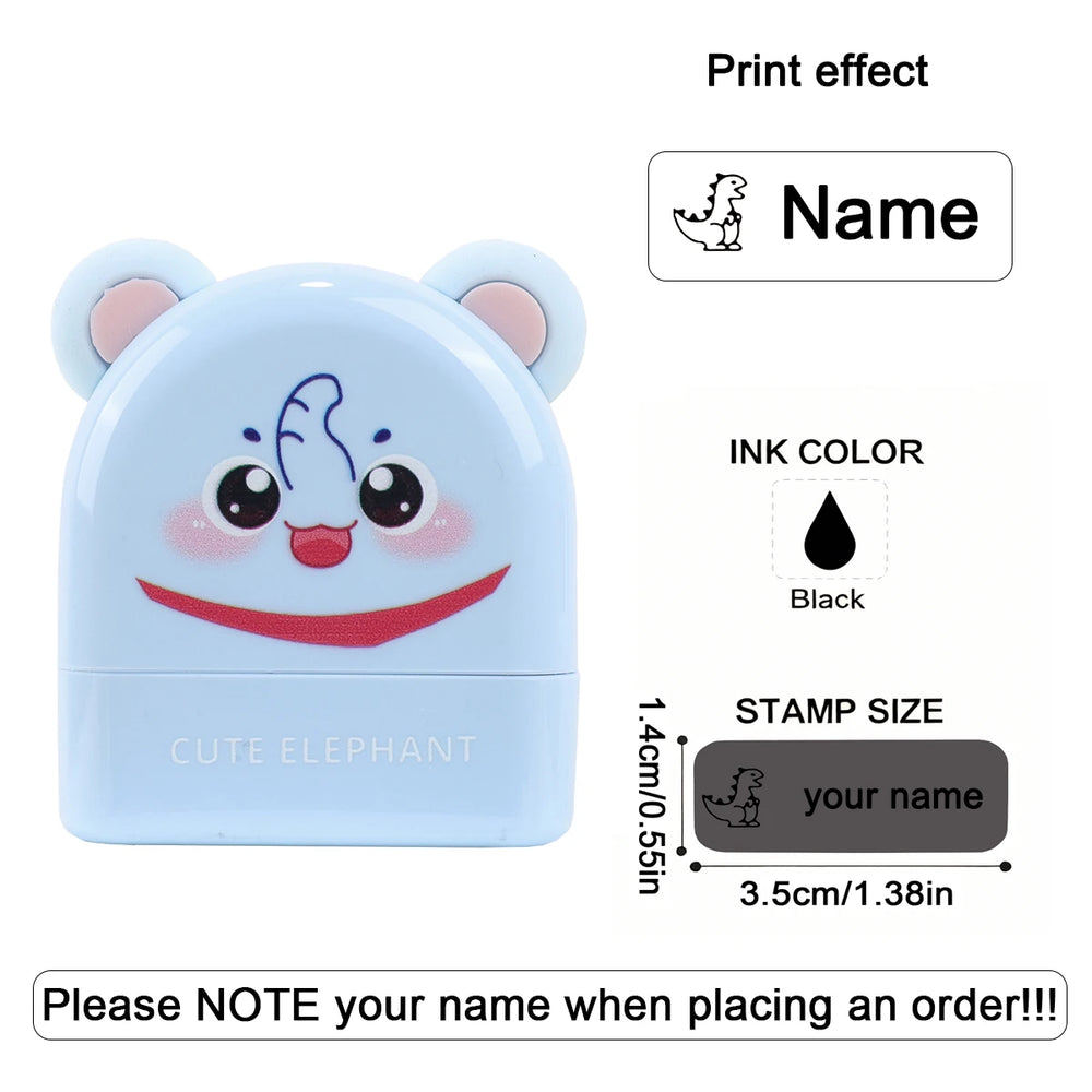 Personalized Animal Name Stamp | Custom Waterproof Clothing Label for Kids additional angle