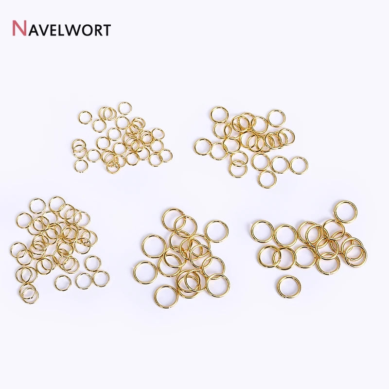 18K Gold Plated Split Rings for Jewelry Making | DIY Connector Rings alternate view
