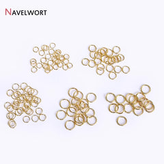 18K Gold Plated Split Rings for Jewelry Making | DIY Connector Rings alternate view