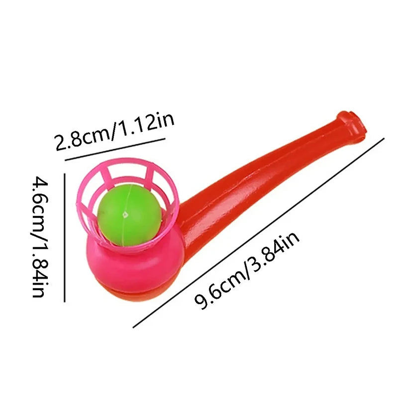 10pcs Suspended Blow Pipe Blow Ball Rod Game Children Balance Training Floating Blo additional angle